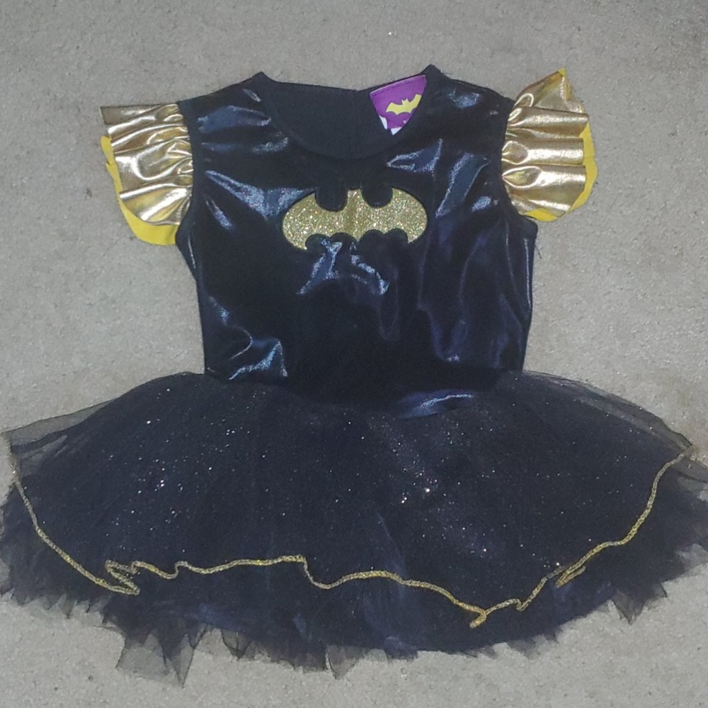 Batgirl Tutu Dress Shiney Gold Glitter! Costume